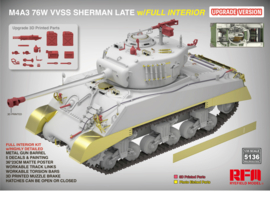 RFM | 5136 | M4A3 Sherman 76W VVSS Late w/Interior (upgrade) | 1:35