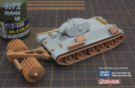 Heavy Hobby | PK72005 | WWII T34/76 Soviet Medium Tank with Mine Roller | 1:72