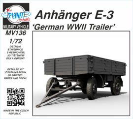 Planet Models | MV136 | Anhänger E-3 ‘German WWII Trailer’ | 1:72