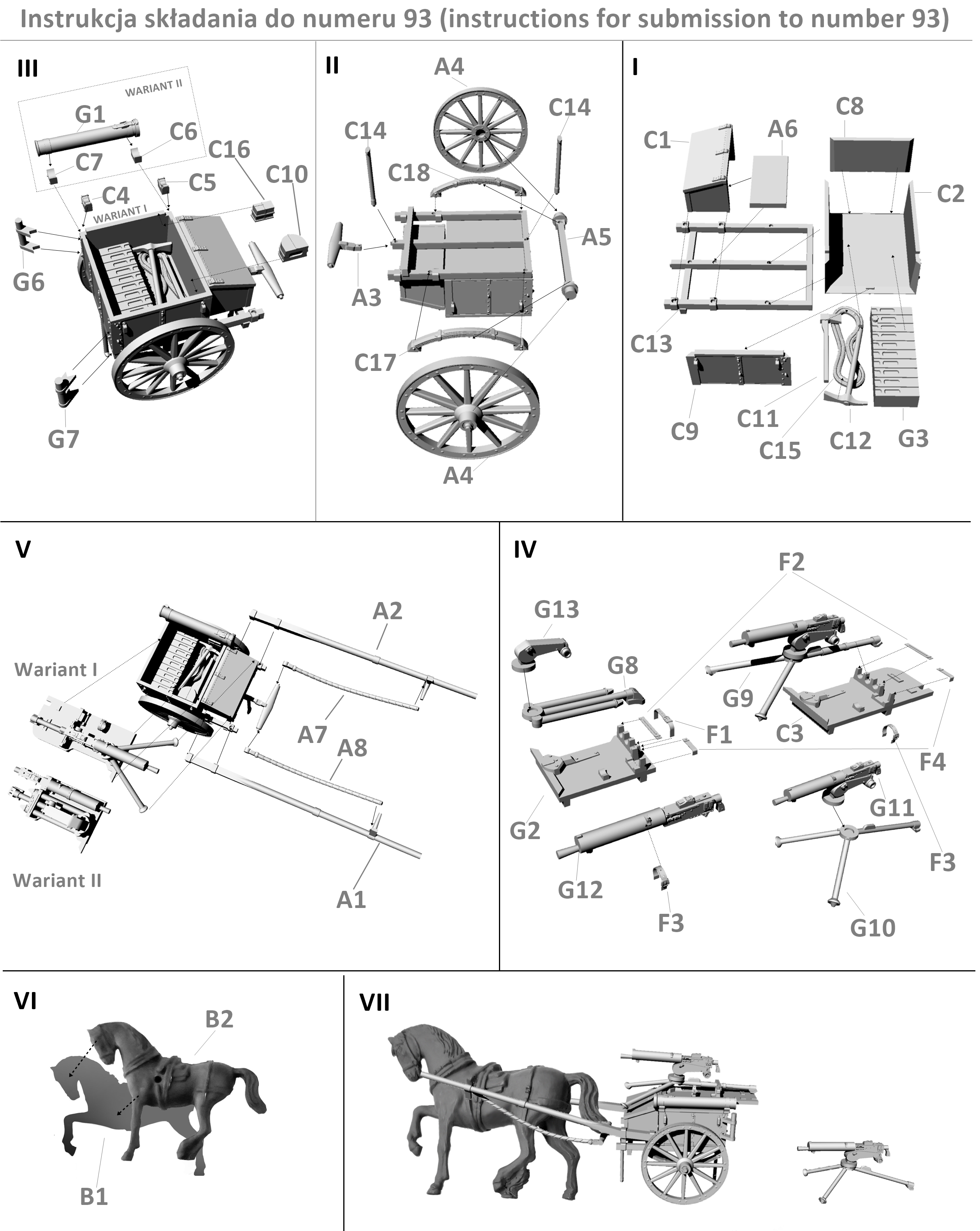 FTF | 093 | Horse Carriage wz.33 for MG wz.30 | 1:72