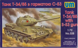 UM | 328 | T-34/85 with S-53 gun | 1:72