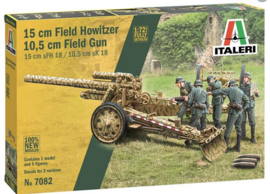 Italeri | 7082 | 10.5cm Field gun sFH18 / 15cm Field howitzer sK18 | 1:72