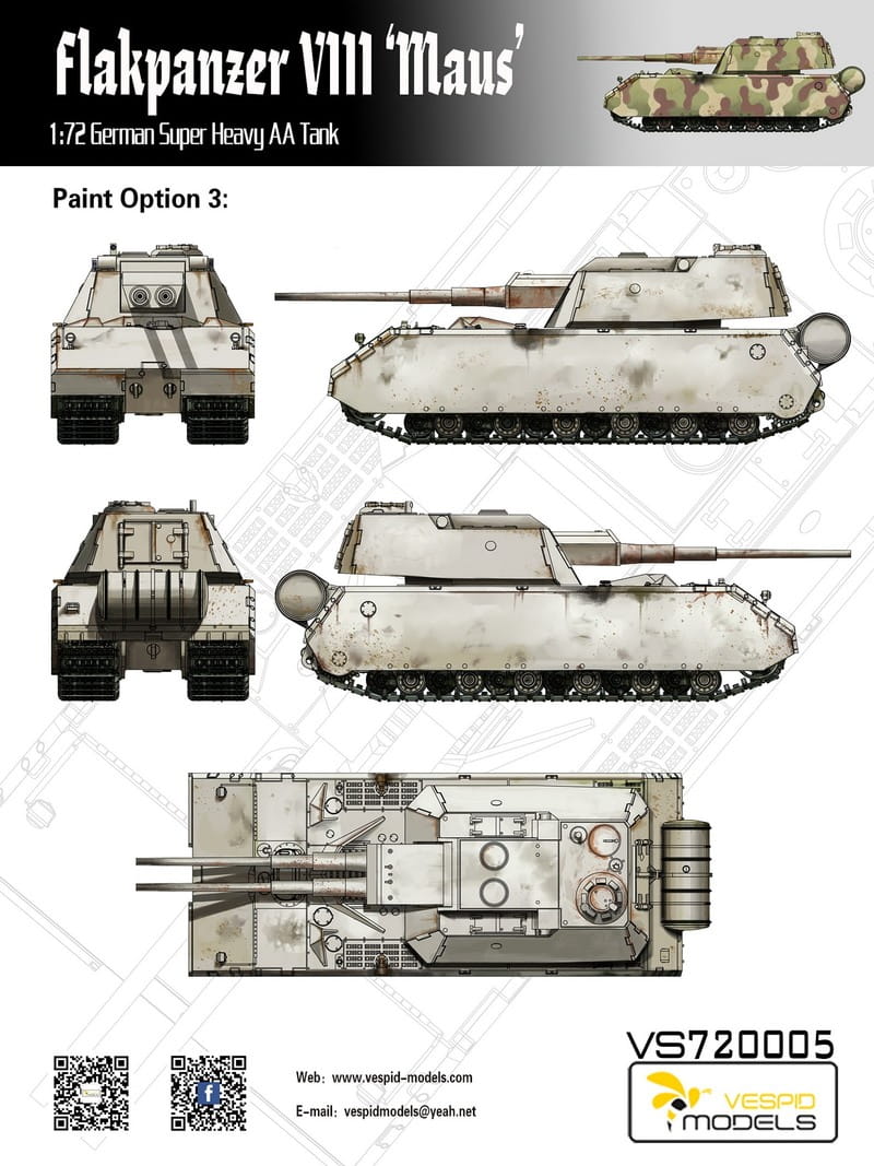 Vespid | 720005 | Flakpanzer VIII Maus | 1:72