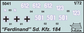 Zvezda | 5041 | Sd.Kfz. 184 Ferdinand - German Tank Destroyer | 1:72