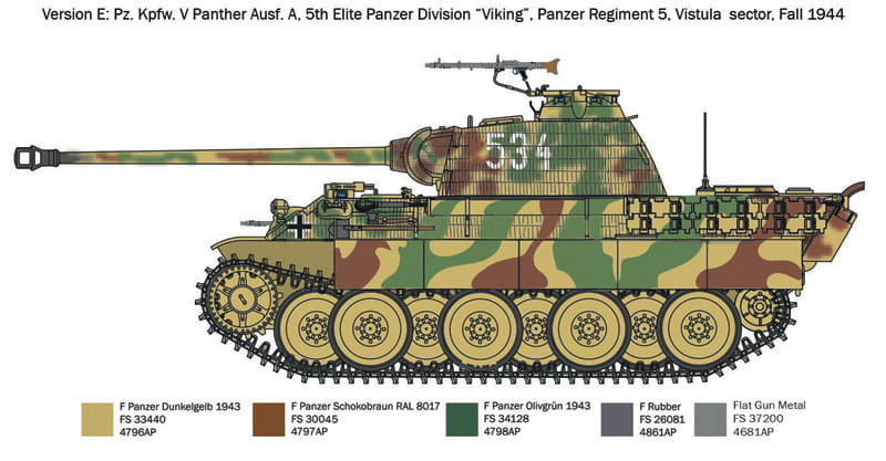 Italeri | 7018 | Sd.Kfz. 171 Pz.Kpfw. V Panther Ausf. A | 1:72