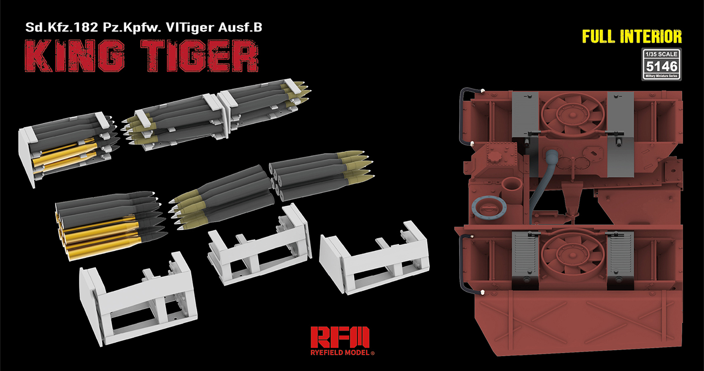 RFM | 5146 | Pz.Kpfw.VI Ausf.B King Tiger Henschel Turret Sd.Kfz. 182 w/ Interior | 1:35