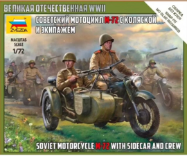 Zvezda | 6277 | Soviet Motorcycle M-72 with Sidecar and Crew | 1:72