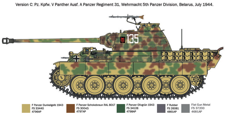 Italeri | 7018 | Sd.Kfz. 171 Pz.Kpfw. V Panther Ausf. A | 1:72