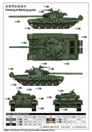 Trumpeter | 09602 | Soviet T-72 Ural with Kontakt-1 Reactive Armor | 1:35