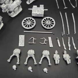 EWM | DutGun08 6towed | Horse Team with Caisson and Crew Towing an 8 Staal Field Gun | 1:72