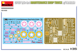 MiniArt | 35498 | G7117 1,5ton 4x4 Maintenance Shop - Truck w/Trailer | 1:35