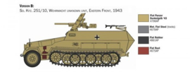 Italeri | 7079 | Sd.Kfz.251/10 Schutzenpanzerwagen 3.7cm pak | 1:72