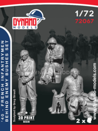 Dynamo | 72067 | 1940 French Infantrymen "Behind The Enemy Bushes" | 1:72