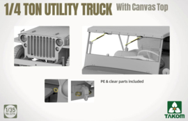 Takom | 2214 | 1/4 Ton Utility Truck with Canvas Top | 1:35