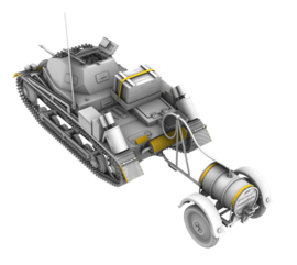 IBG | 35080 | Pz.Kpfw. II Ausf.b Light Tank with fuel trailer | 1:35