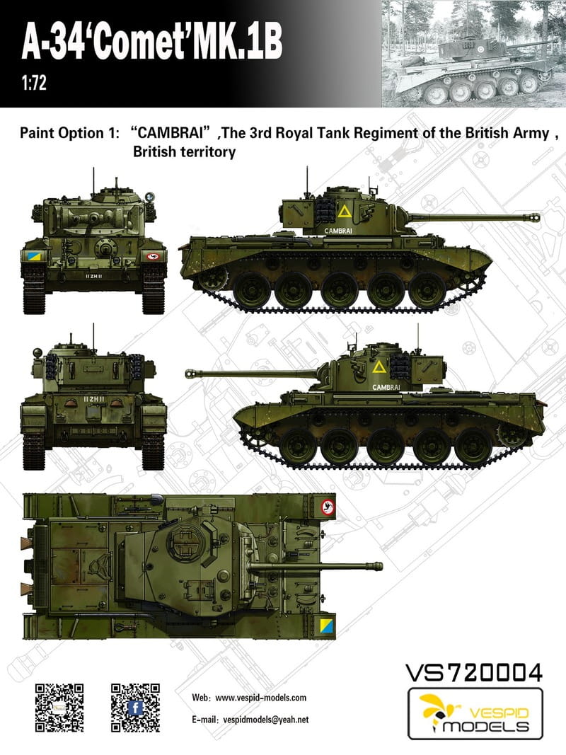 Vespid | 720004 | A-34 Comet Mk.IB | 1:72