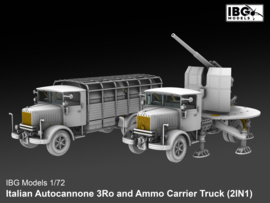 IBG | 72095 | Italian Autocannone 3Ro and Ammo Carrier Truck (2 in 1) | 1:72