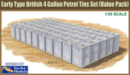 Gecko | 35GM0157 | British 4 Gallon Petrol Tins Set Early (Value Pack) | 1:35