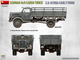 MiniArt | 35199 | German 4x4 Cargo Truck 3.6-6700A (Early) | 1:35