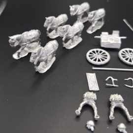 EWM | DutGun08 6towed | Horse Team with Caisson and Crew Towing an 8 Staal Field Gun | 1:72