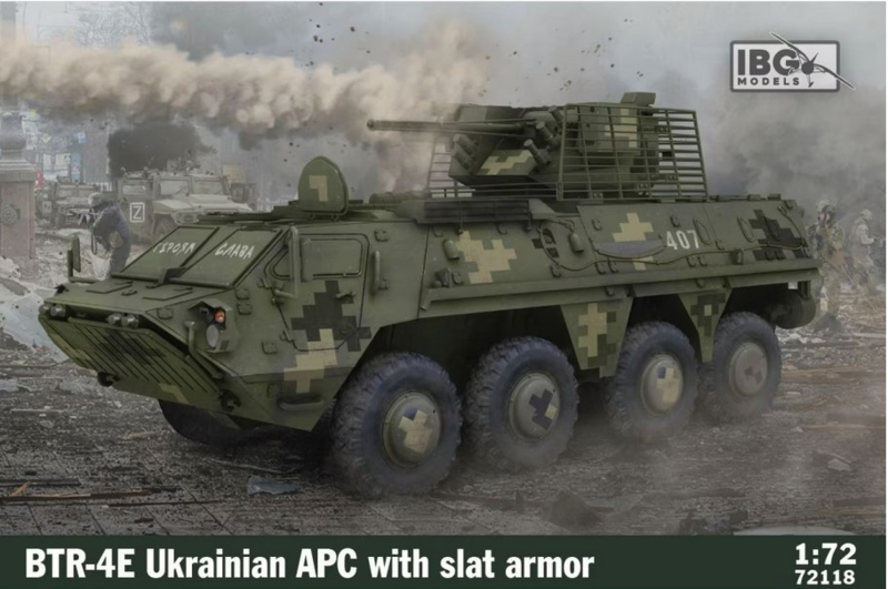 IBG | 72118 | BTR-4E Ukrainian APC with slat armor | 1:72
