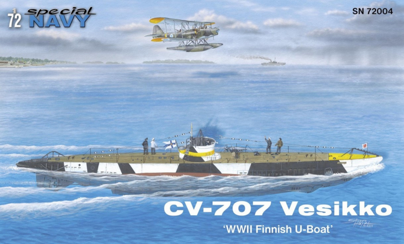 Special Navy | SN72004 | CV-707 Vesikko WW2 Finnish U-boot | 1:72