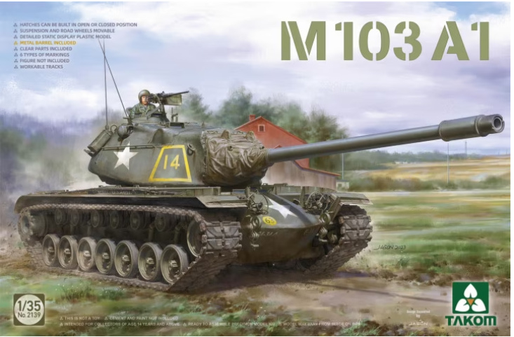 Takom | 2139 | M103a1 heavy tank | 1:35