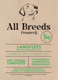 All Breeds Graanvrij, volwassen hond  Lamsvlees, zoete aardappel en munt