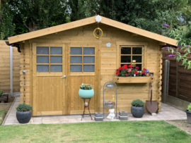 Tuinhuis Chimay 3580 x 2980 - 390 mm geimpregneerd - wanddikte 28 mm