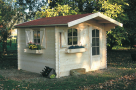 Tuinhuis Servoz 2980 x 2980 -686 mm wanddikte 40 mm