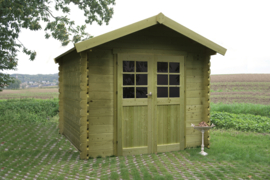 Tuinhuis Nimes 2380 x 2380 - 390 mm geimpregneerd - wanddikte 28 mm