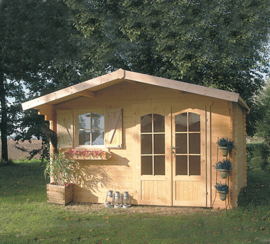 Tuinhuis Morzine 3880 x 3880 -686 mm wanddikte 40 mm