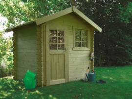 Tuinhuis Saran 2980 x 1980 - 190 mm geimpregneerd - wanddikte 28 mm