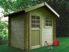Tuinhuis Laval 2380 x 1980 -190 mm geimpregneerd wanddikte 28 mm