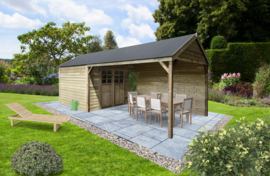 Tuinhuis  Cambrai 2936 + max 3948 x 2936 wanddikte 19 mm