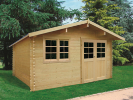 Tuinhuis Visp 4180 x 3880 - 690 mm - wanddikte 28 mm