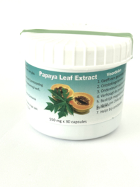Papaya blad extract 30 x 550 mg capsules