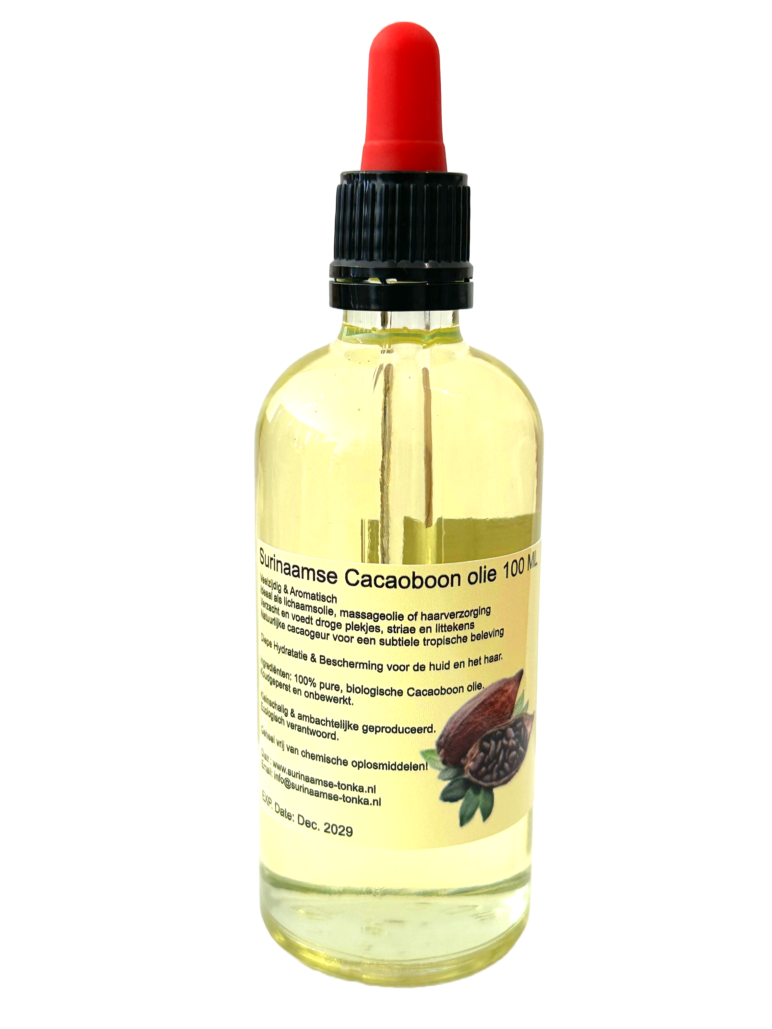 Surinaamse Cacaoboon olieserum puur - 100 ML Op=OP