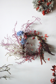 Wild wreath - Hydrangea/ Asparagus/ Amaranthus/ Rose hip - SOLD