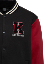 KIng Kerosin College Sweat Jacket, zwart