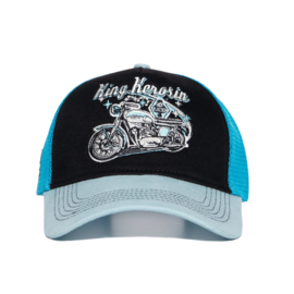 King Kerosin trucker cap "Ace Racer", Black & Blue