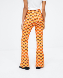 Surkana Lange oranje flared broek