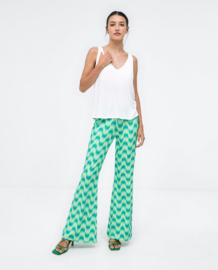 Surkana lange groene flared broek