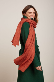 King Louie "Scarf Ajour Carre"summer fig