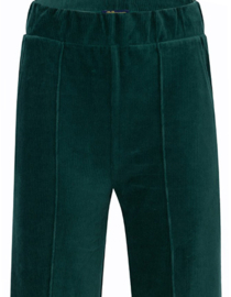 LaLamour "Hailey Trousers Velours Rib plain", rain forest