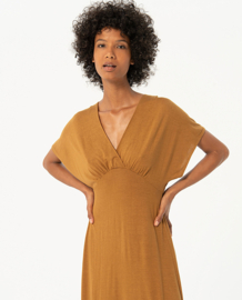 Surkana "Long Dress, bat sleeve", camel