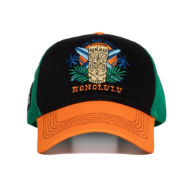 King Kerosin trucker cap "Honolulu", black&orange