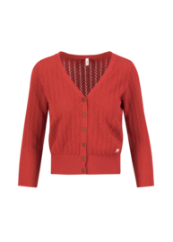Blutsgeschwister vestje "Sweet Petite red pigtail knit"
