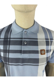 Trojan "Oversize Check Panel Polo", sky