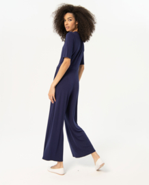 Surkana "Crossover Neckline Jumpsuit", navy blue